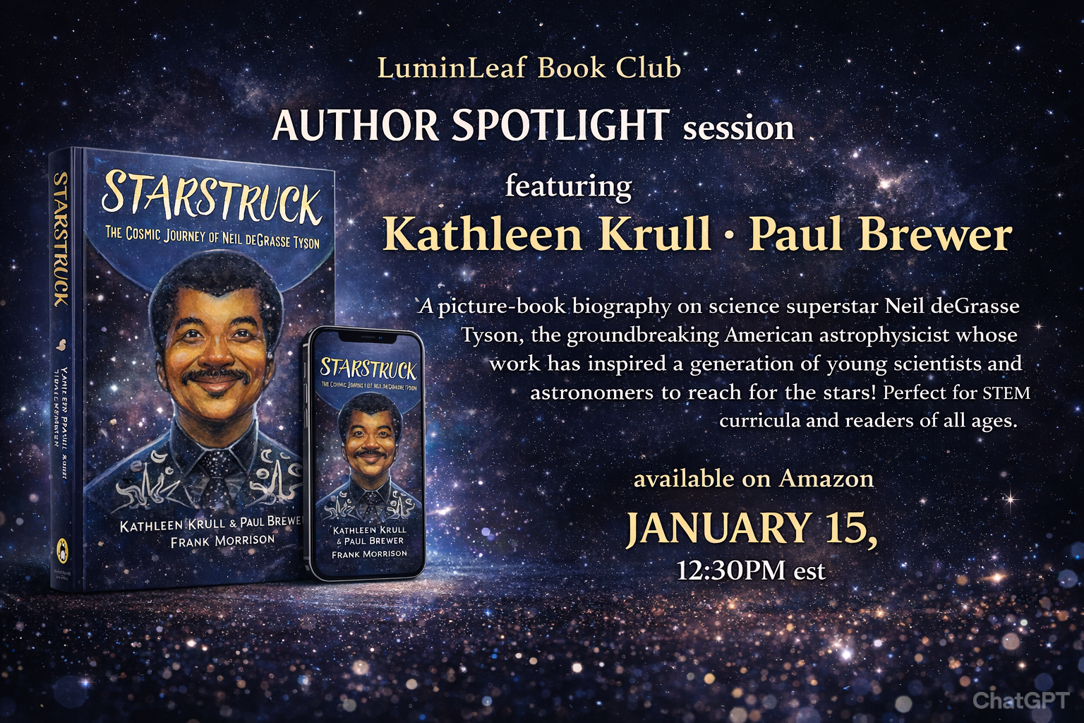 Author Spotlight: Starstruck - The Cosmic Journey of Neil deGrasse Tyson